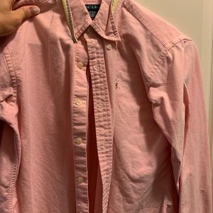 ralph lauren Polo pink button down top